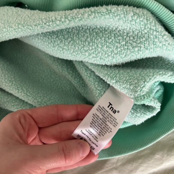 TNA Light Green Fleece-Lined Sweatshirt - Picture 5 of 7
